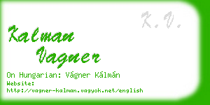 kalman vagner business card